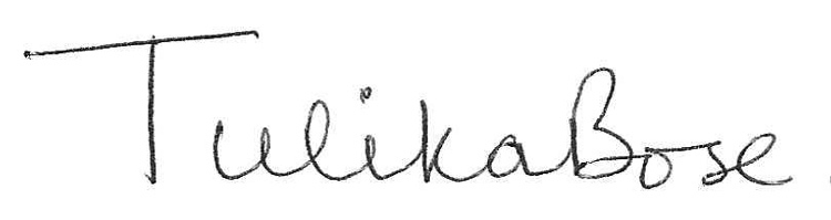 signature of Tulika Bose