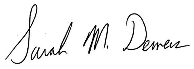 signature of Sarah Demers